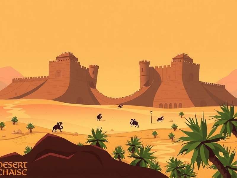 Desert Anise Chase Game Banner showing desert landscape with ancient fortress